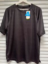 TESLA Mens Hyper-Dri T-Shirt Large Black Performance Training Sports Top Gym