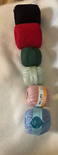 USED 100% Cotton Crochet Thread Craft balls assorted sizes and colours