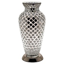 Mirrored Glass Tile Mosaic Vase Lamp Modern Decorative Table Lamp Home Decor