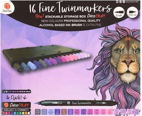 Deco time fine twinmarkers - time,