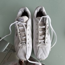 Ladies White Leather Reebok Classic Trainers Size 6