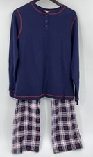 Pajamagram Women's Medium Flannel and Waffle Knit Pajamas Plaid Lounge