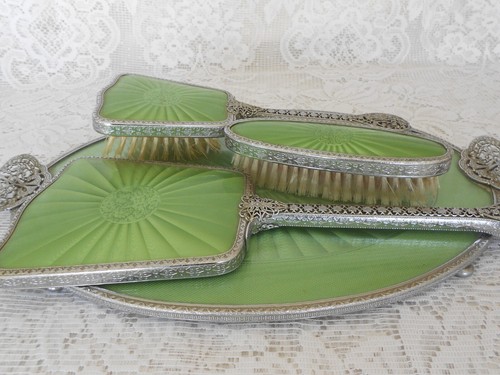 Vintage piece green - piece, glass