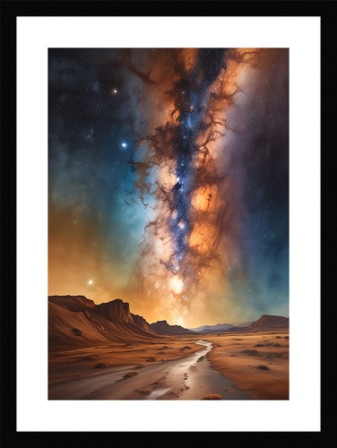 Intimate milky way framed wall - intimate,