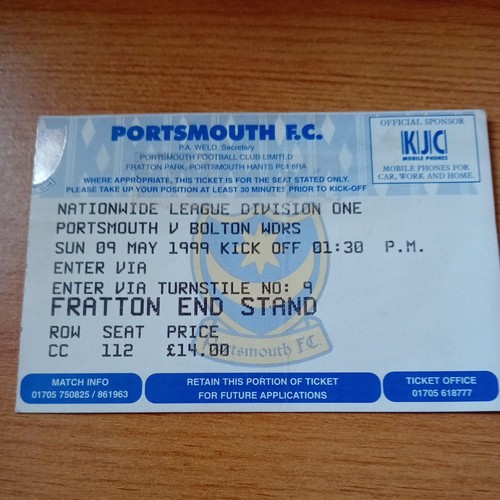 Ticket 1998 1999 - :, 9/5/1999