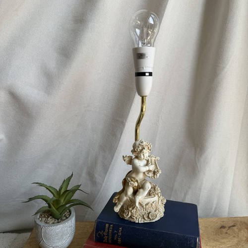 Vintage mcm cherub table lamp - mcm,
