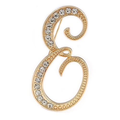 Gold plated clear - 'e',