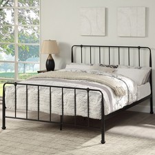 HITCHIN BLACK METAL INDUSTRIAL BED FRAME - SMALL DOUBLE / DOUBLE / KING SIZE