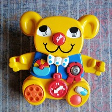 VINTAGE RETRO 1981 MATCHBOX YELLOW TEDDY BEAR BABY COT ACTIVITY KIDS TOY