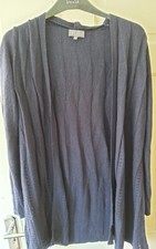 Marks & Spencer Per Una Navy Wool Angora Blend Cardigan Size 12, super soft feel