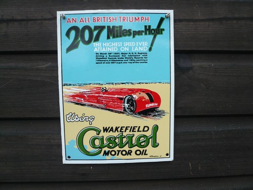 Enamel sign castrol - enamel, sign,castrol