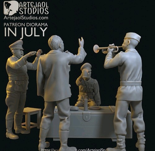 Ww2 german music diorama - diorama, 1:16