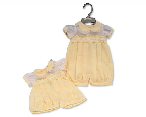 Baby girls lemon frilly lace - frilly,