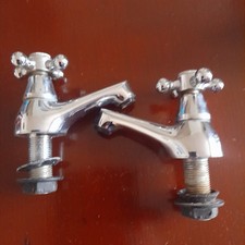 Old Style Traditional Cross Handle Basin Taps