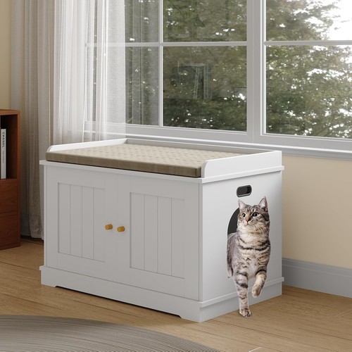 Cat litter box enclosure - box,