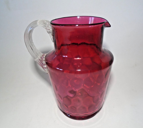 Large antique cranberry - cranberry, glass