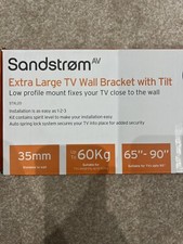 SANDSTROM STXL20 Tilt 65" - 90" Extral Large TV Bracket Wall Mount Tilt  - White