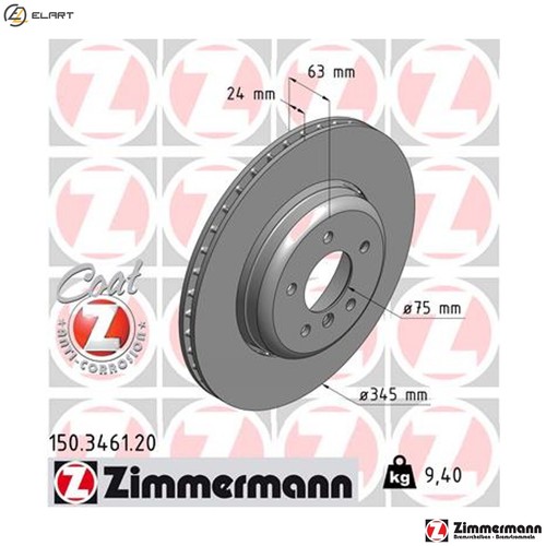 Brake disc 150 3461 for - 2x,
