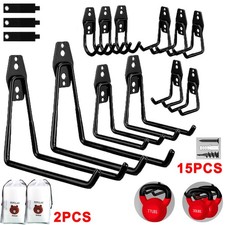 15X Storage Hooks Utility Double Wall Mount Garage Organization Tools Heavy Duty