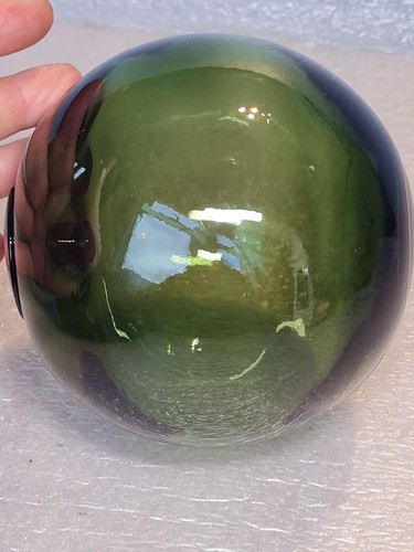 Old green glass fishing - green,