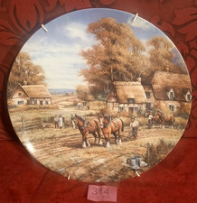 vintage wedgewood decorative plates Autumn Ploughing 27 cm with wall hanger