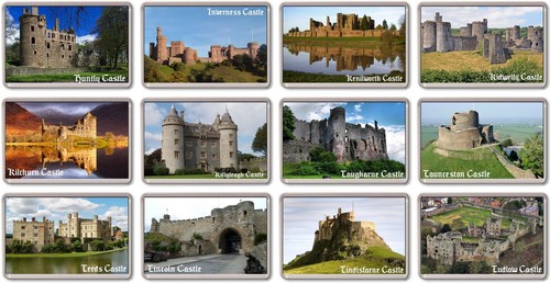 Fridge magnet castles - fridge,