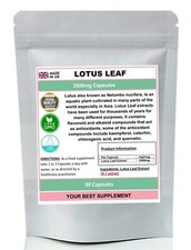 Lotus Leaf Extract Capsules 3500mg (Super Antioxidant) Nelumbo nucifera