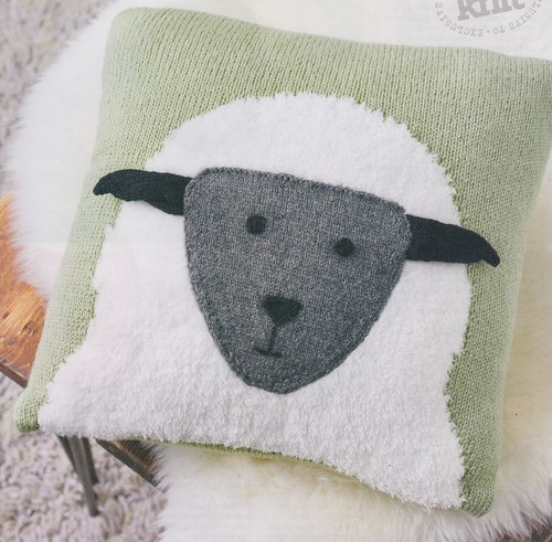 Cuddly sheep cushion - cuddly, cushion~dk