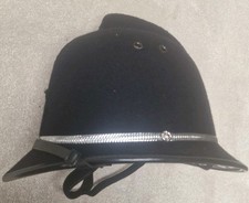 Coxcomb Top Police Helmet Custodian Memorabilia Black TV Collector Bobby Film