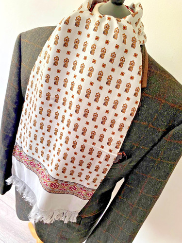 Vintage mens silver paisley - silver,