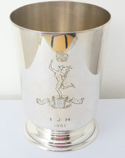 Royal Signals Presentation Tankard EPNS  1 Pint 1960s Silver Plated