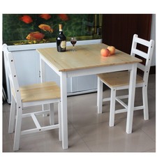 Panana Solid Wooden Pine Dining Table 2/4 Chairs Set Kitchen Home Furniture