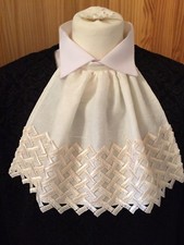 IVORY JABOT CRAVAT - Cosplay Dickensian Gothic LARP Regency Steampunk