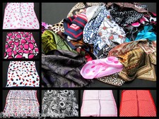 20+ DESIGNS SILK SATIN FEEL LADIES SQUARE HEAD SCARF ANIMAL POLKA DOTS NAUTICAL