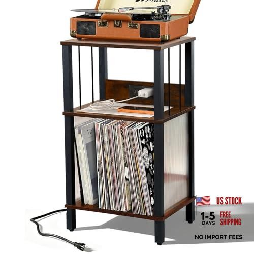Retro record player stand with - stand,
