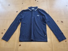 Hugo Boss Designer Boy's Navy Blue Long Sleeve Polo Shirt Age 11 - 12 Years