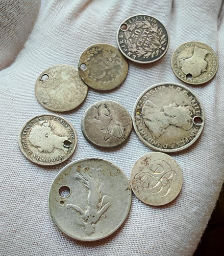 Mixed world silver coin job - world,