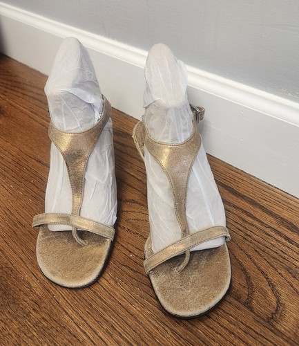 Vaneli metallic gold strappy - -,