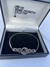 Rennie Mackintosh Carrick Jewellery Glasgow rose Silver Bangle with gift box 