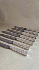 Set Of 7 Georgian Table Knives Hallmarked Silver Handles