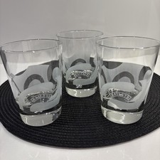 Set of 3 Baileys Swirl Etched Logo Glasses Tumblers Branded Barware Gift 