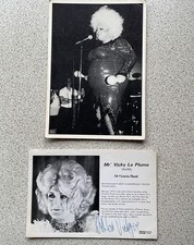 DIVINE postcard & signed Vicky La Plume Victoria Plumb Drag Queen 1970s postcard