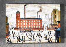 L. S. Lowry Mill Scene CANVAS