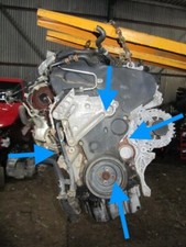 AUDI A3 S LINE CRB CODE 2.0 TDI 37k ENGINE BLOCK BOTTOM END CRANKSHAFT CONRODS