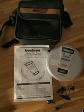 GOODMANS GCD804RS PORTABLE COMPACT DISC PLAYER, EARPHONES, CASE & INSTRUCTIONS