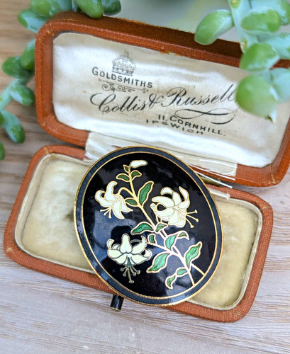 Vintage oval cloisonné - vintage,