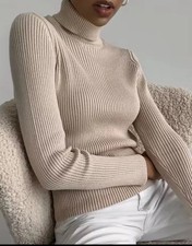 Heliar Women Fall Turtleneck Sweater Knitted Soft Pullovers Cashmere Jumpers