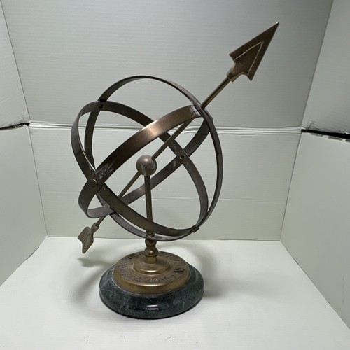 Antique brass armillary sphere - antique,