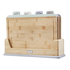 Bamboo Index Chopping Board Set Wooden Food Cutting Blocks Cooks Professional