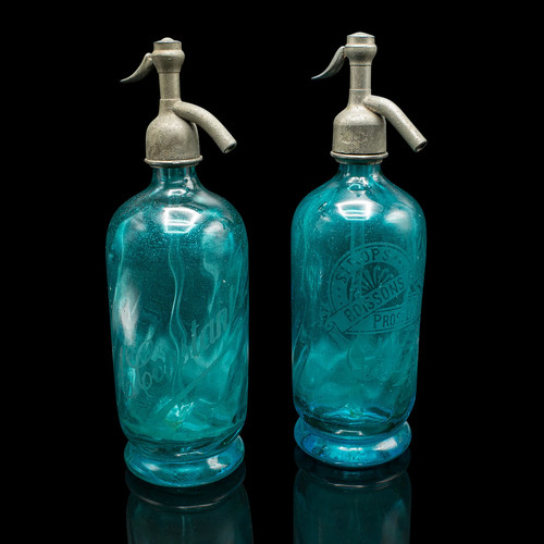 Pair soda syphons french - pair,